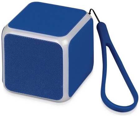 Колонка портативная «Cube» с подсветкой, синий 19846402803770