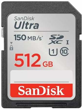Карта памяти Sandisk Ultra SDXC Class 10 UHS-I U1 512Gb 150 MB/s 19846403254179