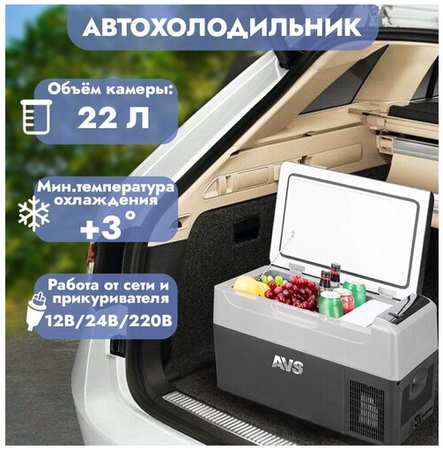 Холодильник автомобильный компрессорный AVS FR-22G 22 литра, A07251S 19846405161554