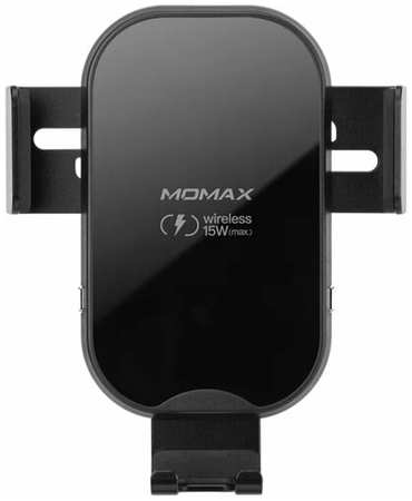 Автомобильный держатель с беспроводной зарядкой Momax Q.Mount 15W Smart 3 Auto Clamping Wireless Charging Car Mount Black (CM16D02) 19846405295072