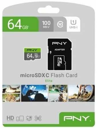 Карта памяти PNY MicroSD UHC-1 Class10, 64 GB 19846406109589