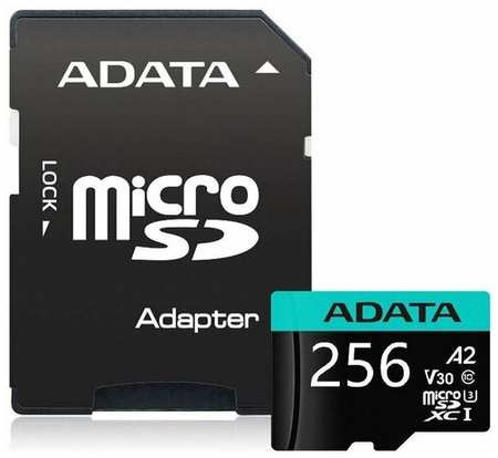 Карта памяти ADATA Premier Pro microSDXC 256GB + SD adapter (AUSDX256GUI3V30SA2-RA1) (черный) 19846406571462