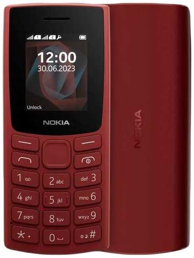 Телефон Nokia 105 (2023), 2 SIM, красный 19846407241392