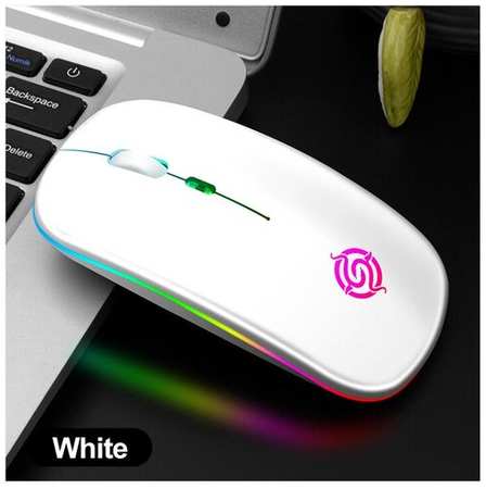 Viper Беспроводная компьютерная мышь, игровая, Bluetooth, RGB подсветка, K-8, белый глянец 19846410047444
