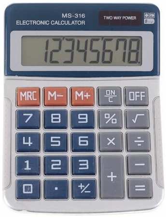 Сима-ленд Калькулятор настольный, 8 - разрядный, MS - 316, двойное питание 19846410240169