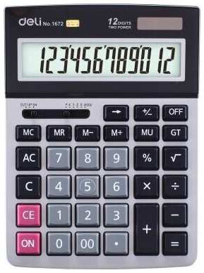 Калькулятор Deli настольный серебристый 12-разр 19846410702070