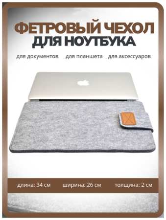 Сумка чехол Shanly для ноутбука macbook air, pro и планшета Ipad, коричневый 19846410714161