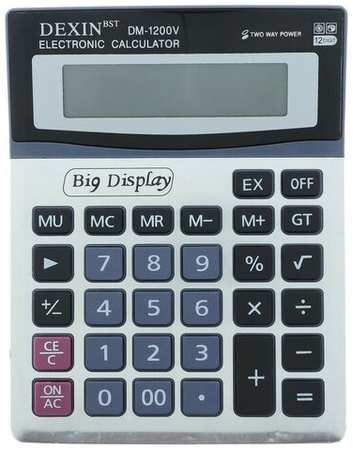 Калькулятор настольный, 12 - разрядный, DM-1200V, двойное питание 19846410754245