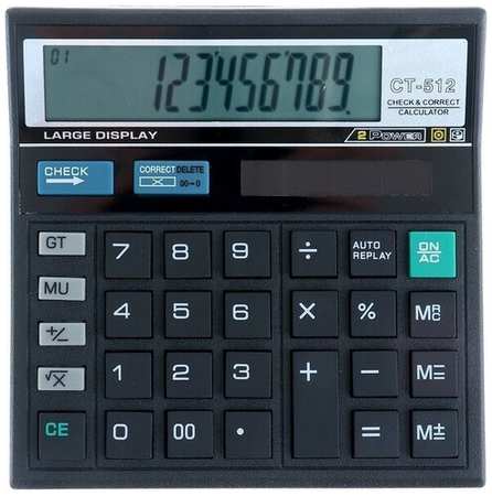 Калькулятор настольный, 12-разрядный, CT-512, двойное питание 19846410794488