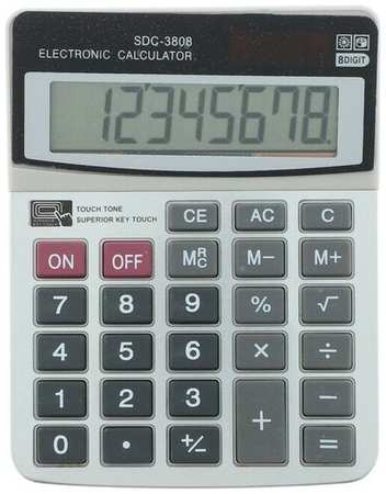 Калькулятор настольный, 8 - разрядный, SDC - 3808, двойное питание 19846410794686