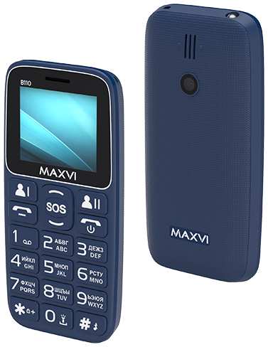 Телефон MAXVI B110, 2 SIM, синий 19846417405978