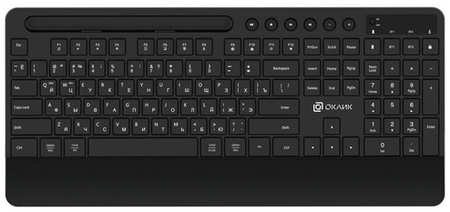 OKLICK Клавиатура для компьютера Оклик 865S тонкая, беспроводная, мембранная, черная