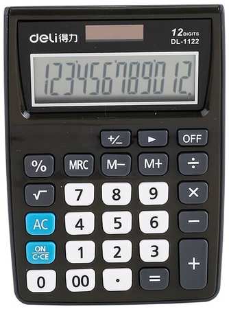 Калькулятор настольный DELI E1122/GREY серый 12-разр 19846418511918