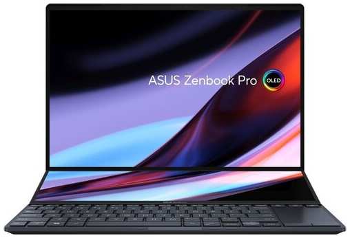 14.5″ Ноутбук ASUS Zenbook Pro 14 Duo OLED UX8402VU-P1036W 2880x1800, Intel Core i7 13700H 2.4 ГГц, RAM 16 ГБ, LPDDR5, SSD 1 ТБ, NVIDIA GeForce RTX 4050, Windows 11 Home, 90NB10X2-M003C0, Tech Black 19846418669970