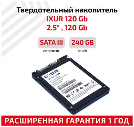 Жесткий диск, твердотелый накопитель, внутренняя память SSD SATA III 2.5, 120GB IXUR 19846419047776