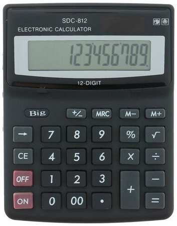 Калькулятор КНР настольный, 12-разрядный, SDC-812V 649362 19846419058309