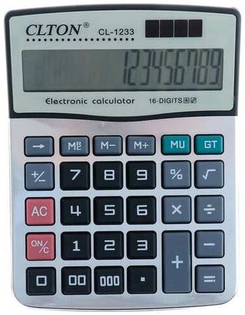 Сима-ленд Калькулятор настольный 16-разрядный CL-1233 Clton двойное питание 651487