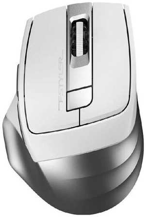 Мышь A4TECH, мышь оптическая, мышь беспроводная, USB, мышь 2000 dpi, ускорение 10 G, мышь белого и серого цветов 19846420527525