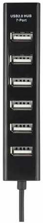 Разветвитель USB на 7 портов черный Rexant 19846422410446