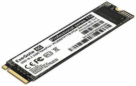 Накопитель SSD M.2 2280 1Tb ExeGate NextPro+ KC2000TP1TB (PCIe Gen3x4, NVMe, 22x80mm, 3D TLC) EX295281RUS 19846422633572