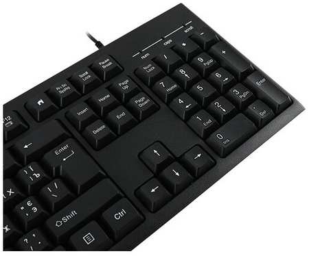Клавиатура проводная K100/ Keyboard K100, USB wired, 105 кл, 1.8m, Foxline K100 19846423063821