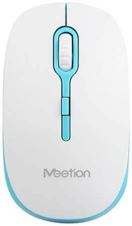 Беспроводная мышь MeeTion, 2.4ГГц, 800/1200/1600 dpi, белый/синий {MT-R547-WHBL} 19846423358054