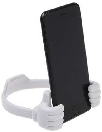 ТероПром Подставка для телефона LuazON, в форме рук, регулируемая ширина, белая