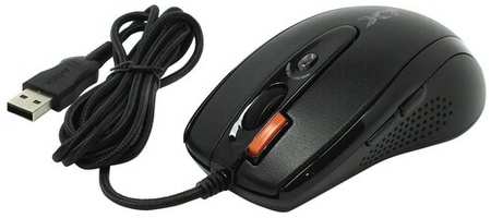 Мышь A4TECH, мышь игровая, мышь лазерная, мышь проводная, USB, мышь 3600 dpi, ускорение 20 G, мышь черного цвета