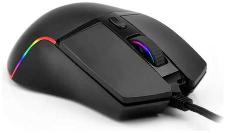 Мышь Oklick, мышь игровая, мышь оптическая, мышь проводная, USB, мышь 8000 dpi, ускорение 12 G, мышь черного цвета 19846427186283