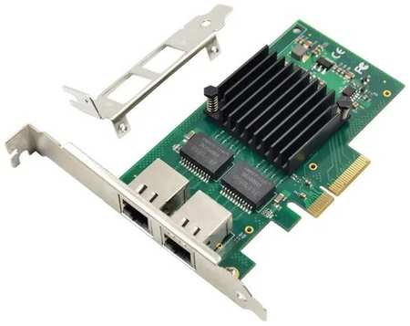 Сетевая карта PCIe x4 (Intel NHI350AM2) 2 x RJ45 Gigabit Ethernet | ORIENT XWT-INT350L2PE4 19846428142654