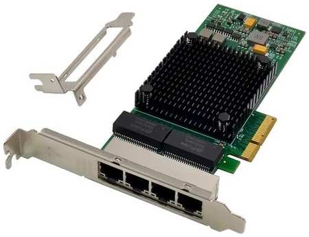 Сетевая карта PCIe x4 (Intel NHI350AM2x2) 4 x RJ45 Gigabit Ethernet | ORIENT XWT-INT350L4PE4