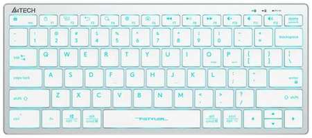 Клавиатура проводная с подсветкой A4Tech Fstyler FX61, белый/синий 19846428316741