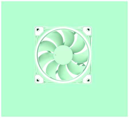 Вентилятор для корпуса ID-Cooling ZF-12025 Mint Green 120mm, 900 2000 RPM, 4Pin PWM 19846429649707