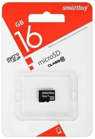 Карта памяти Smartbuy microSDHC 16 ГБ (SB16GBSDCL10-00LE) - Class 10, запись - 15 Мбайт/сек, чтение - 50 Мбайт/сек 19846430022930