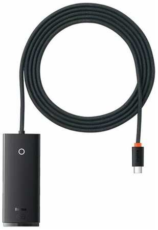 Хаб Baseus Lite Series 4-Port Type-C HUB Adapter (Type-C to USB 3.0x4 ) 2 м Black (WKQX030501) 19846430931676