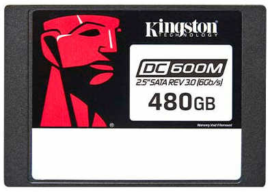 Kingston Enterprise SSD 480GB DC600M 2.5″ SATA 3 R560/W470MB/s 3D TLC MTBF 2M 94 000/41 000 IOPS 876TBW (Mixed-Use) 3 years 19846431411308