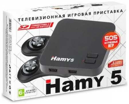 Игровая приставка 8 bit + 16 bit Hamy 5 (505 в 1) + 505 встроенных игр + 2 геймпада + USB кабель (Классическая Черная) 19846435004856