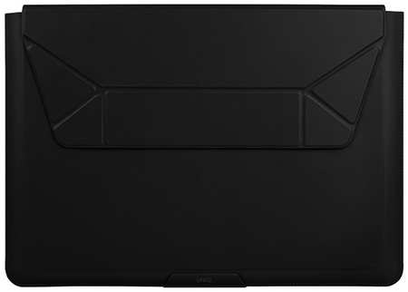 Кожаный чехол Uniq Oslo с подставкой для MacBook Pro 14″ (OSLO(14)-BLACK), черный 19846436015772