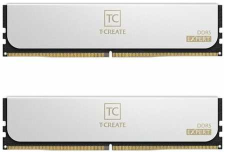 Оперативная память Team Group DDR5 TEAMGROUP T-Create Expert 48GB (2x24GB) 7200MHz CL34 (34-42-42-84) 1.4V White (CTCWD548G7200HC34ADC0) 19846437490623