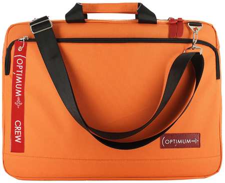 Optimum Crew Сумка для ноутбука 17.3 17 18 дюймов с ремнем мужская женская, оранжевая 19846438252186