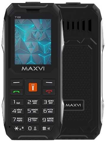 Телефон MAXVI T100, 2 SIM, черный 19846438455389