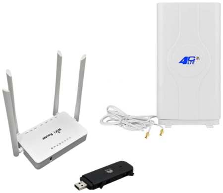 ZONG Комплект интернета 4G для дачи офиса с комнатной антенной 13 dBi