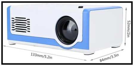 Портативный проектор LED Multimedia Projector M1 Blue/White 19846439993171