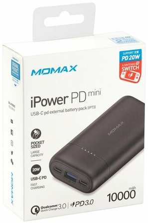 Дополнительный аккумулятор Momax iPower mini PD 3.0 (10000mAh)