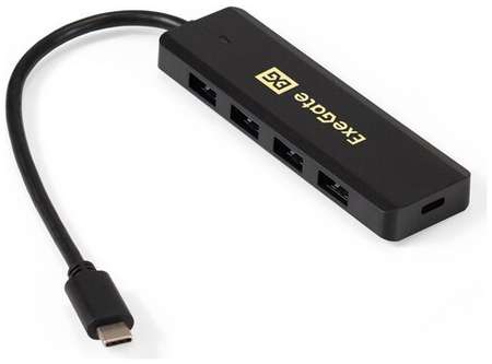 USB-Хаб (концентратор) 4-в-1 ExeGate DUB-4CP/1 (кабель-адаптер USB Type C --> 4xUSB3.0, Plug&Play, ) EX293986RUS