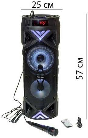 Liulz Большая портативная беспроводная блютуз bluetooth колонка c микрофоном радио светомузыкой и AUX