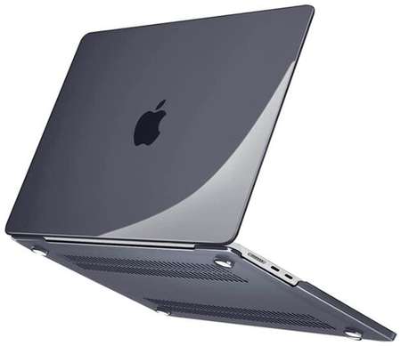 Чехол для MacBook Air 13.6 2022 2023 2024 M3 A3113 M2 A2681 Hard Shell Case черный глянцевый 19846449078180