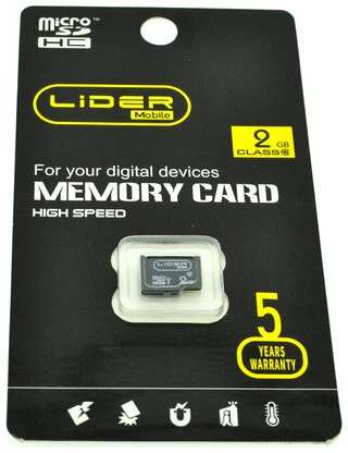 LIDER Mobile Карта памяти 2 GB microSD, microSDНС High Speed 19846450199332