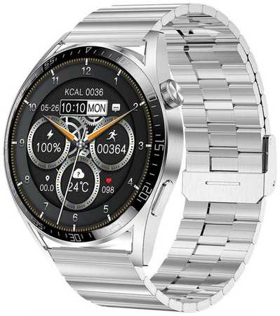 TWS Умные смарт часы GT4 max Smart Watch iOS Android, серебристые 19846455978955