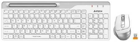 Комплект: клавиатура и мышь, A4TECH, USB, беспроводной, белого цвета 19846456360829